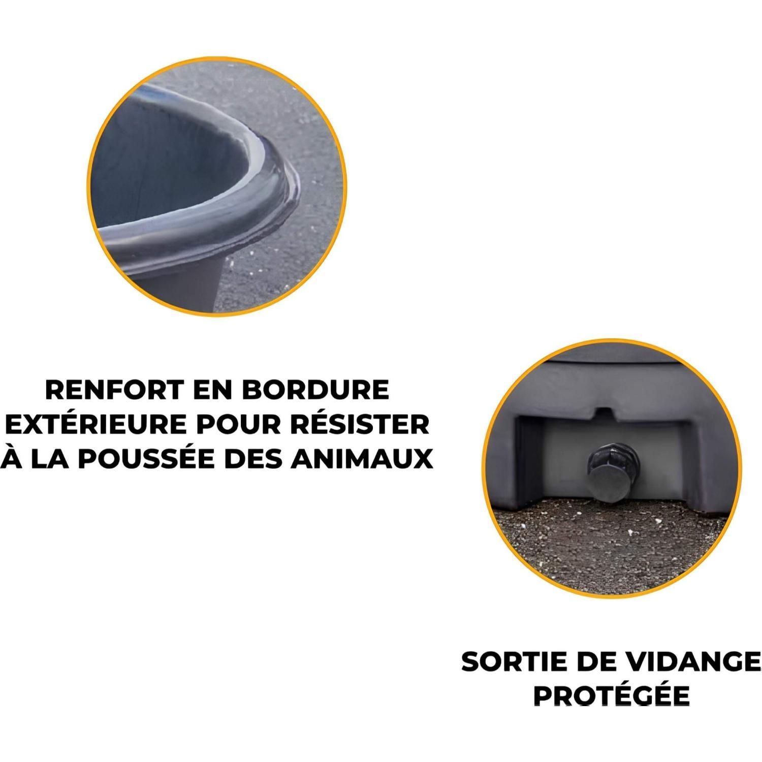 Bac de pâturage Rototec QUALIBAC Ovin/Caprin 400 L ovale