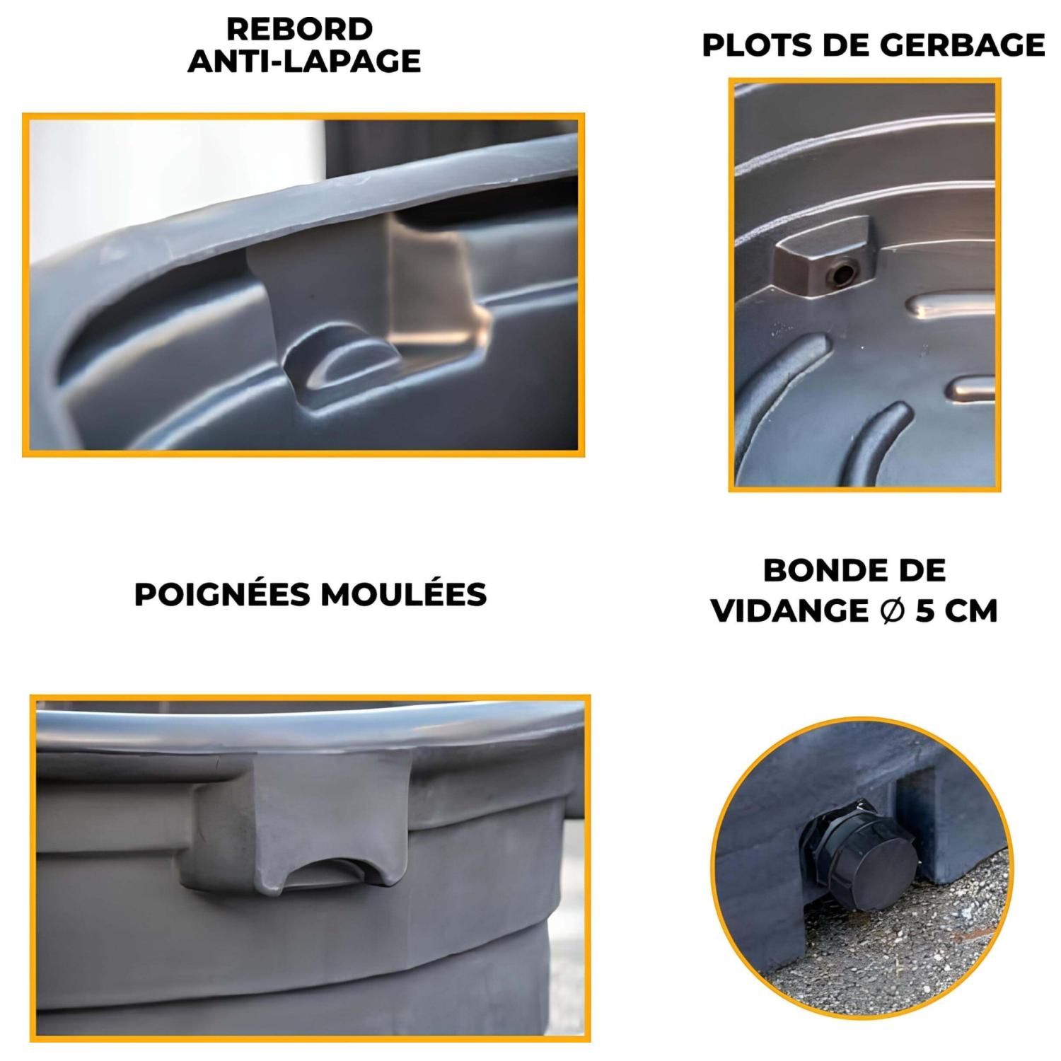 Bac de pâturage Rototec QUALIBAC bovin 550L circulaire