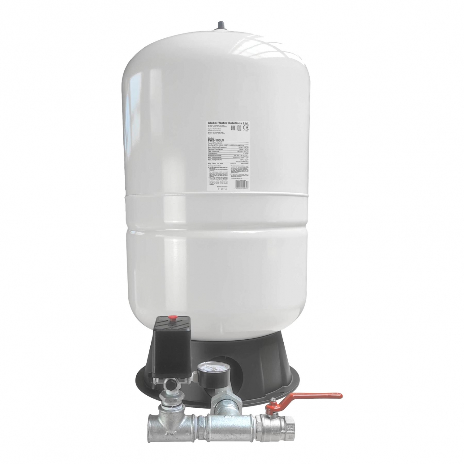 Kit complet ballon surpresseur à diaphragme GCB 500L vertical