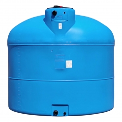 Cuve 300L aérienne de récupération d'eau - Réservoir cylindrique bleu - ELBI PA300