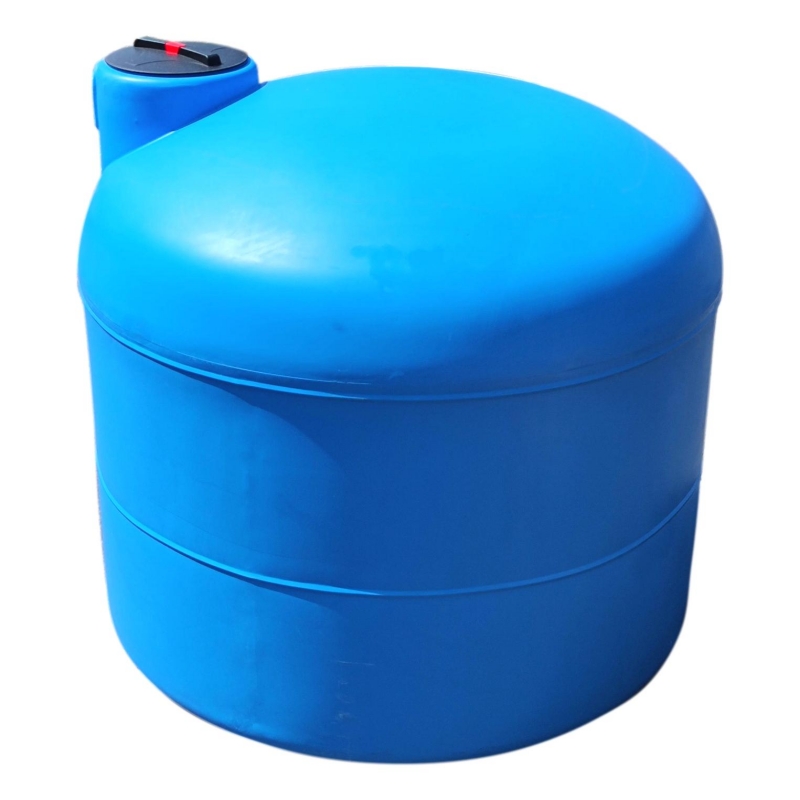 Cuve 300L aérienne de récupération d'eau - Réservoir cylindrique bleu - ELBI PA300
