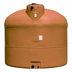 Cuve 3000L aérienne de récupération d'eau - Réservoir cylindrique terracotta - ELBI PA3000