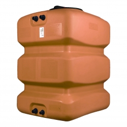 Cuve 500L aérienne de récupération d'eau - Réservoir compact terracotta - ELBI CPN500