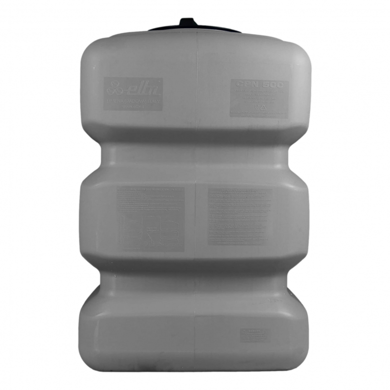 Cuve 500L aérienne de récupération d'eau - Réservoir compact gris - ELBI CPN500