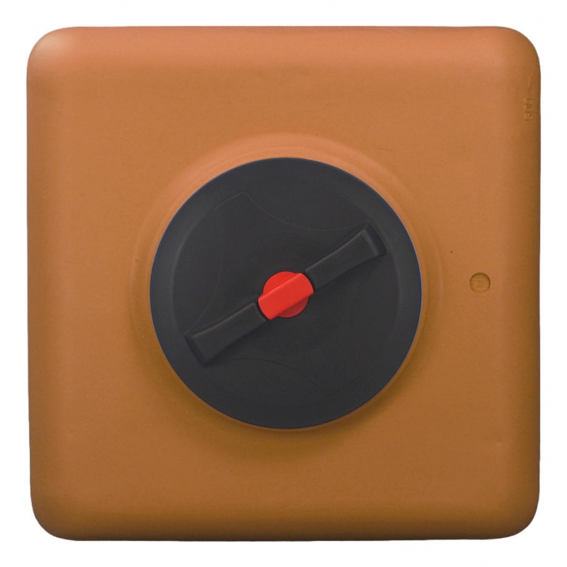 Cuve 200L aérienne de récupération d'eau - Réservoir cubique terracotta - ELBI CB200