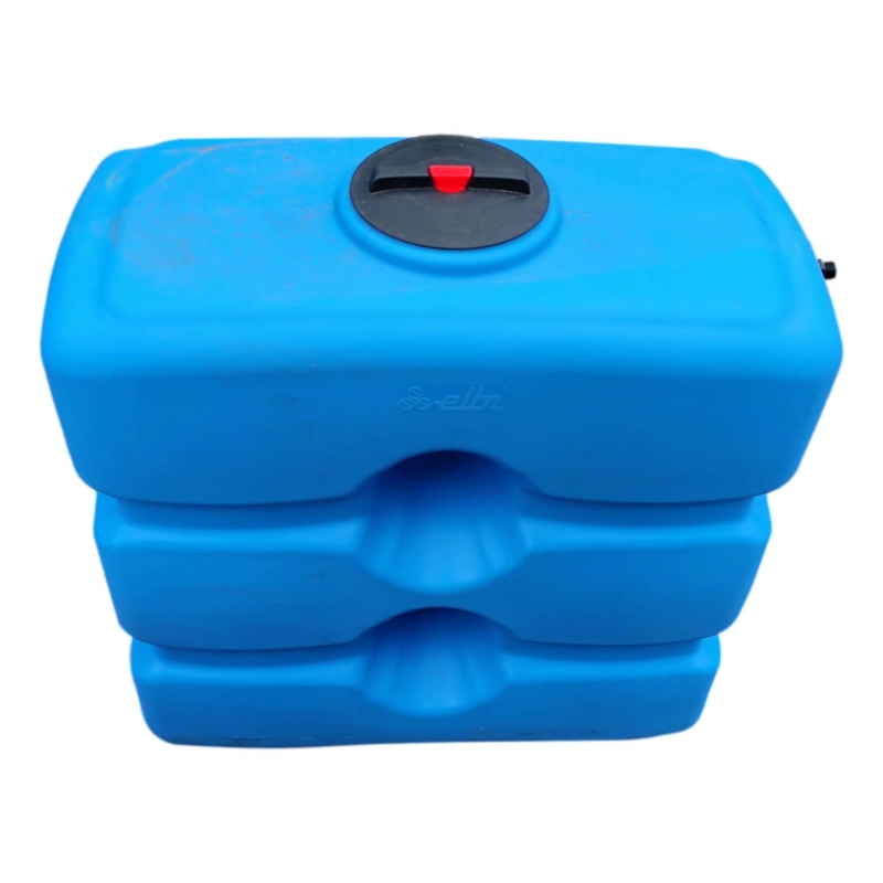 Cuve 1000L aérienne de récupération d'eau - Réservoir compact bleu - ELBI CPN1000