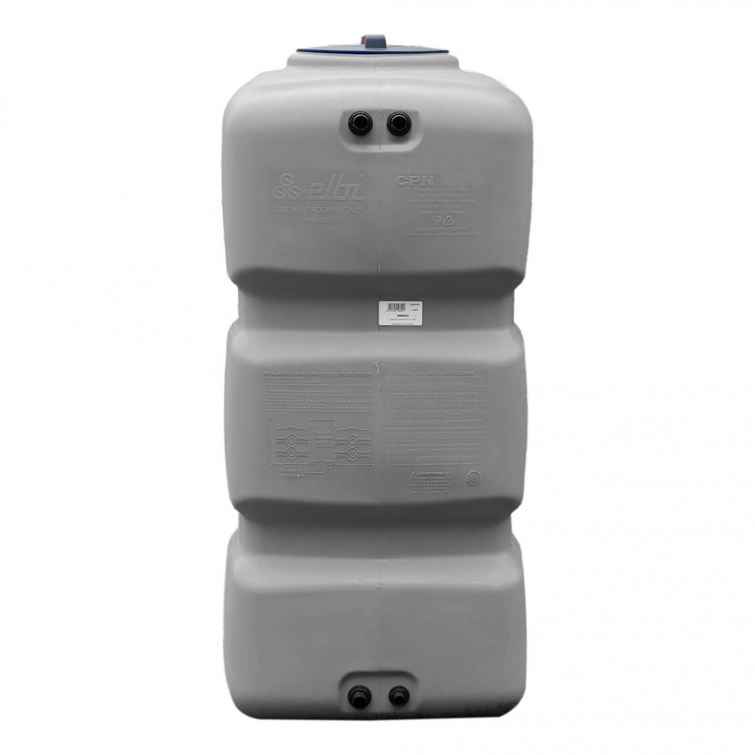 Cuve 800L aérienne de récupération d'eau - Réservoir compact gris - ELBI CPN800