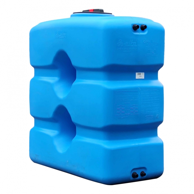 Cuve 800L aérienne de récupération d'eau - Réservoir compact bleu - ELBI CPN800