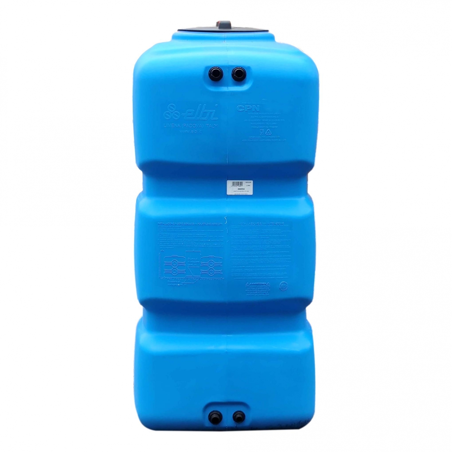 Cuve 800L aérienne de récupération d'eau - Réservoir compact bleu - ELBI CPN800