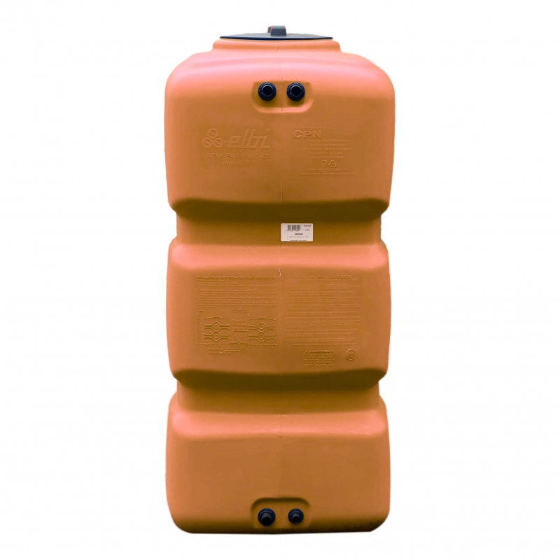Cuve 800L aérienne de récupération d'eau - Réservoir compact terracotta - ELBI CPN800