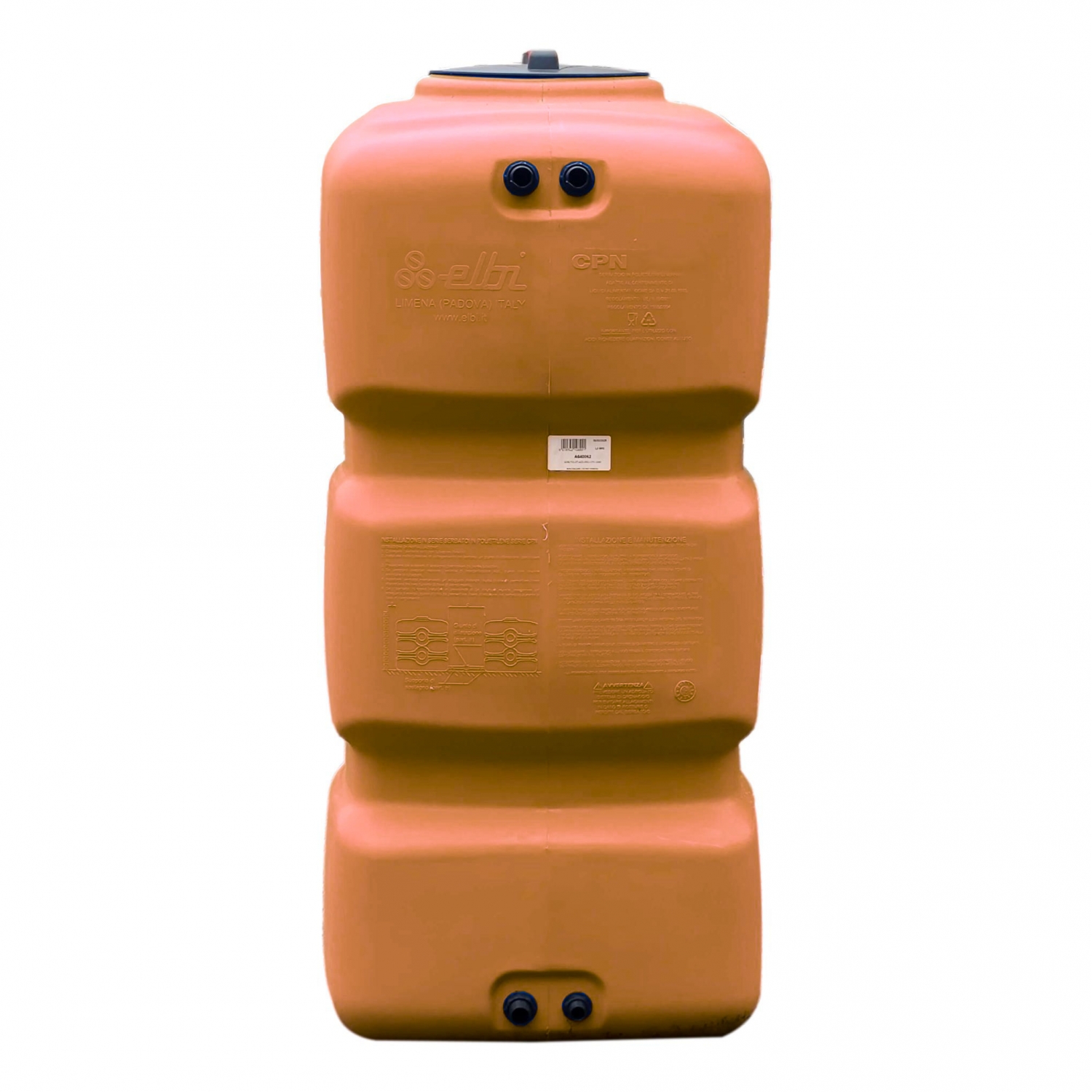 Cuve 800L aérienne de récupération d'eau - Réservoir compact terracotta - ELBI CPN800