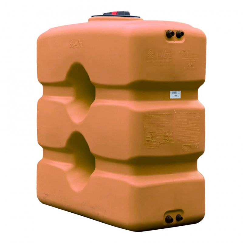 Cuve 800L aérienne de récupération d'eau - Réservoir compact terracotta - ELBI CPN800