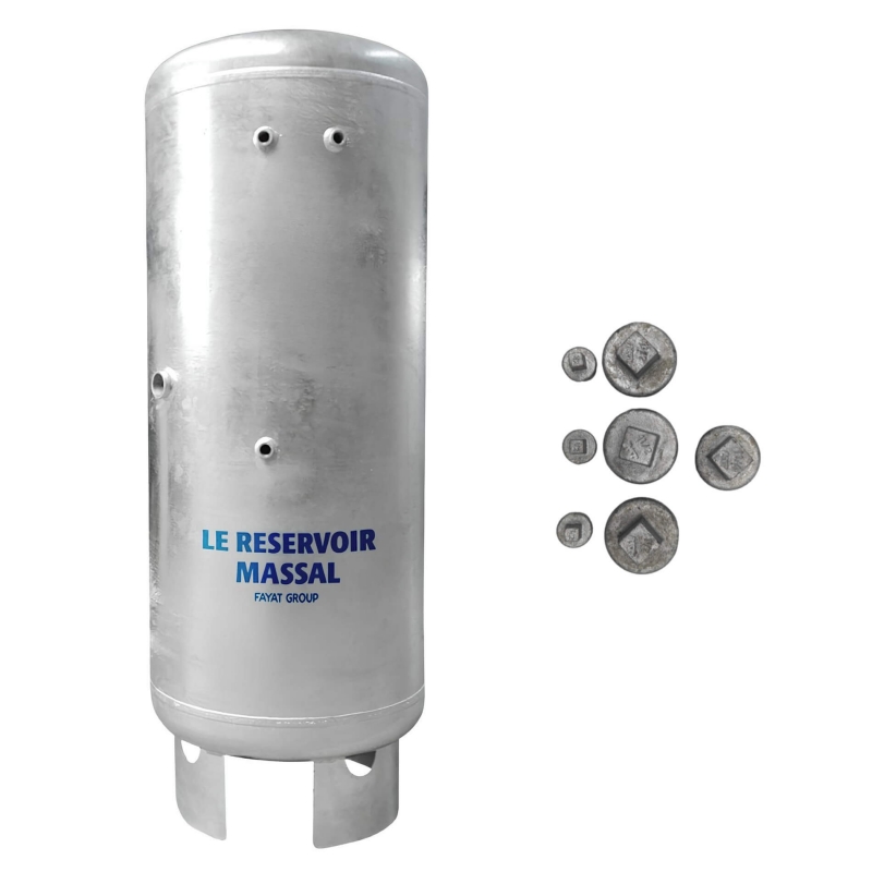 Réservoir Galvanisé Massal SP type ACS 300 litres 6 bars et Kit Bouchons