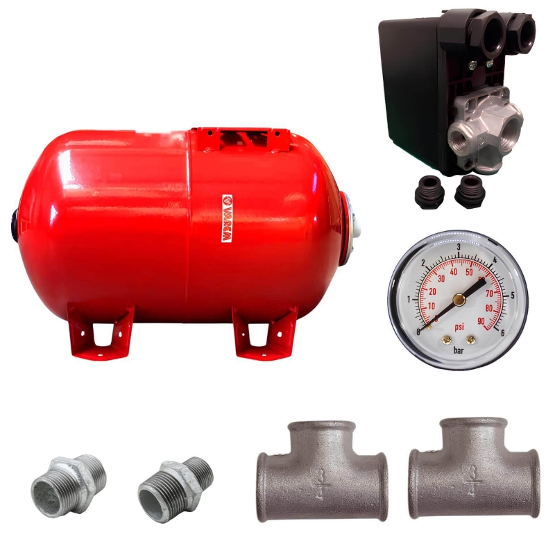 Kit complet ballon surpresseur à vessie VAREM horizontal 20L