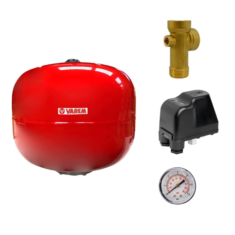Kit complet ballon surpresseur à vessie VAREM sphérique 24L