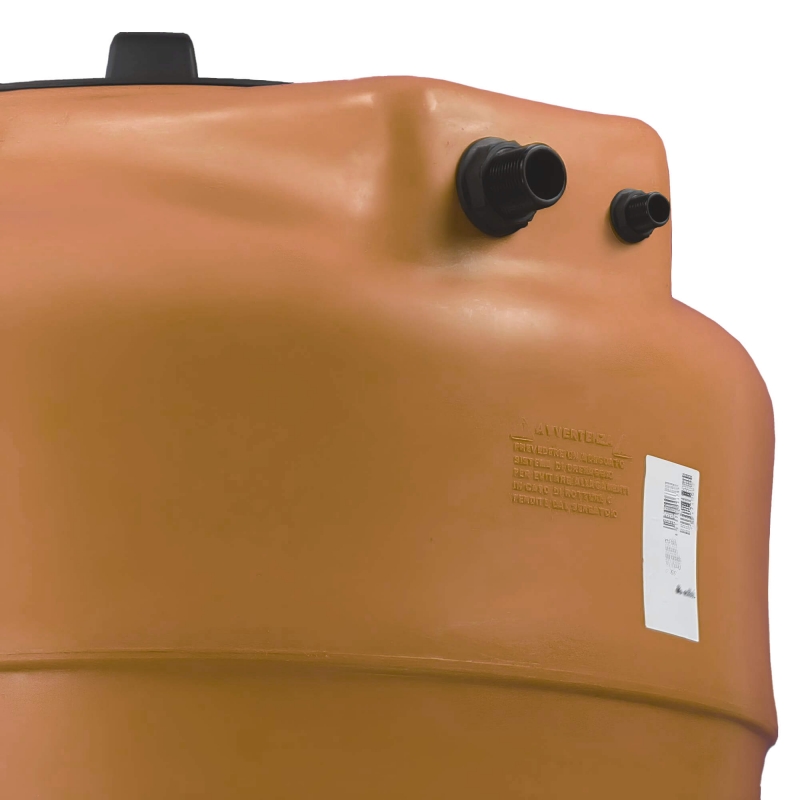 Cuve 3000L aérienne de récupération d'eau - Réservoir vertical terracotta - ELBI CV3000
