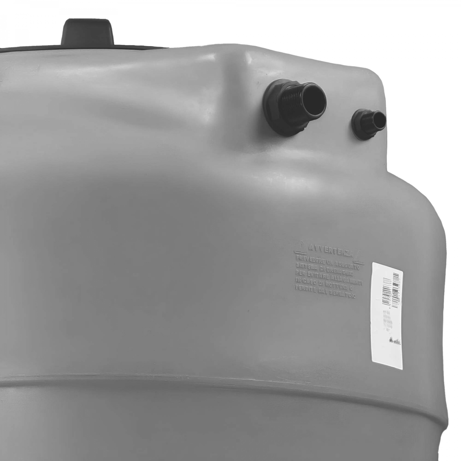 Cuve 1000L aérienne de récupération d'eau - Réservoir vertical gris - ELBI CV1000