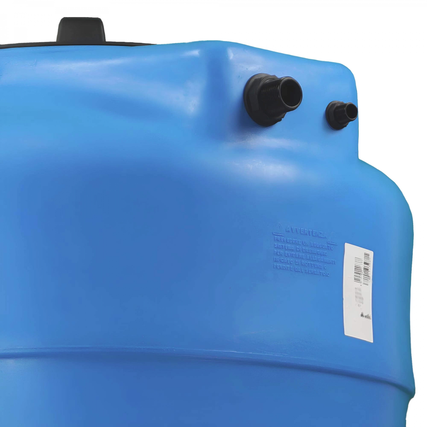 Cuve 1000L aérienne de récupération d'eau - Réservoir vertical bleu - ELBI CV1000