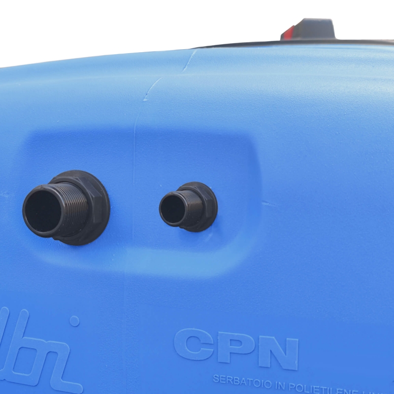 Cuve 500L aérienne de récupération d'eau - Réservoir compact bleu - ELBI CPN500