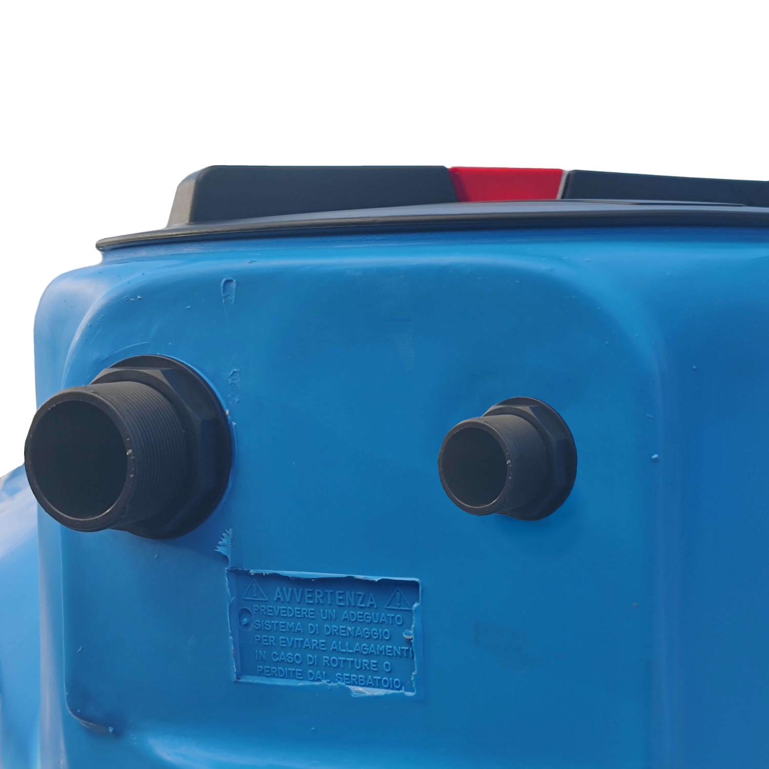 Cuve 300L aérienne de récupération d'eau - Réservoir cylindrique bleu - ELBI PA300