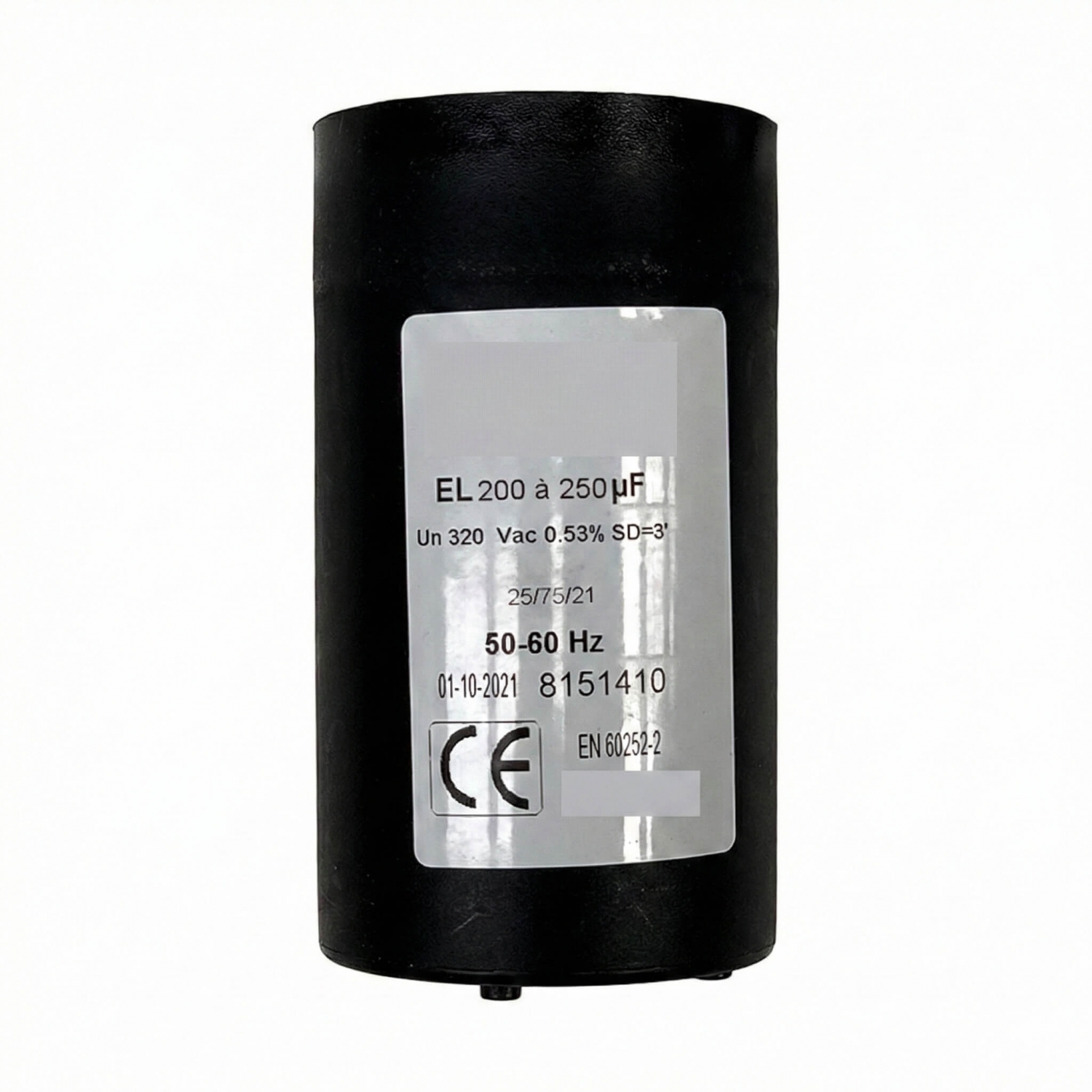 Condensateur de Démarrage 200uF à 250uF 250V à Cosses Faston pour Moteur Monophasé