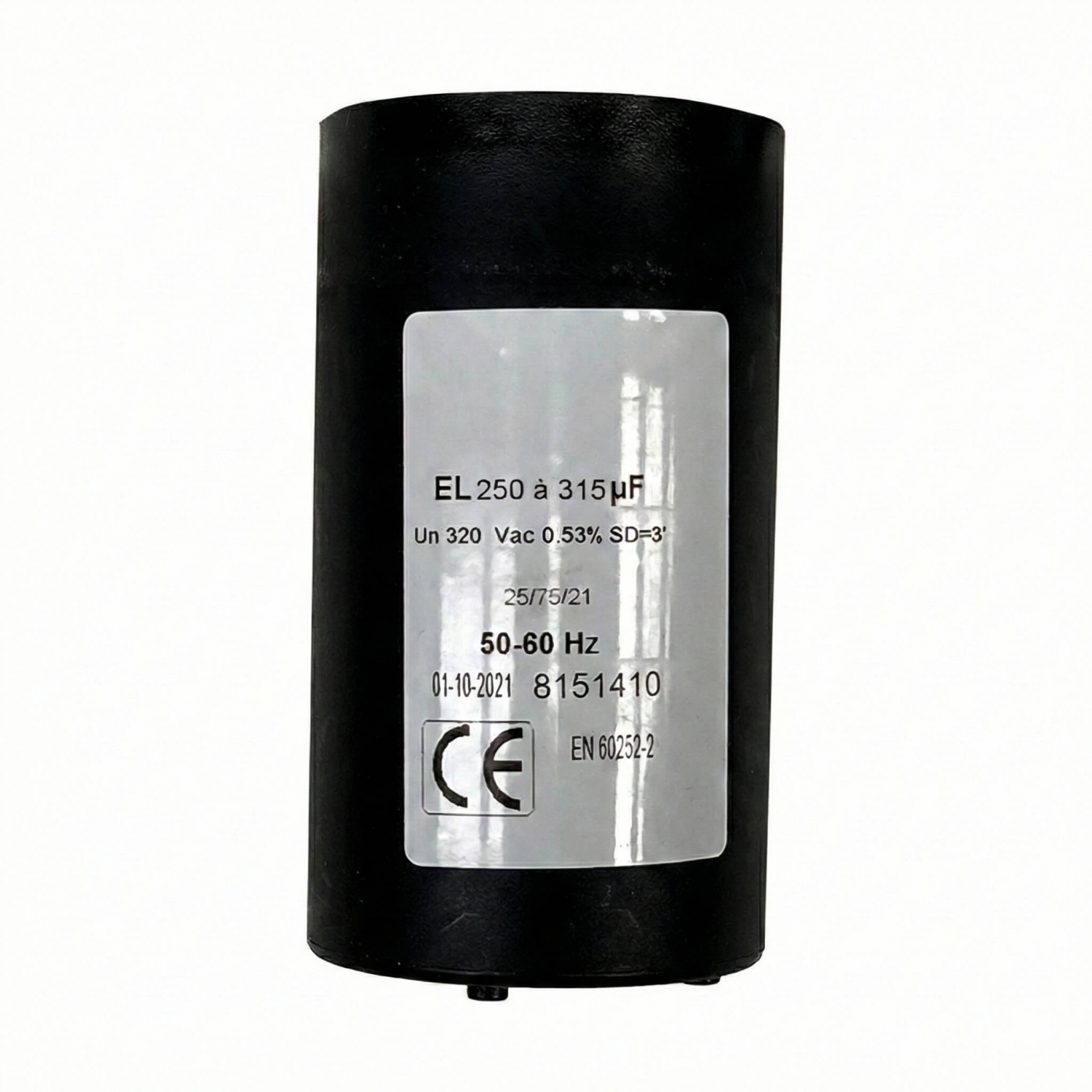 Condensateur de Démarrage 250uF à 315uF 250V à Cosses Faston pour Moteur Monophasé