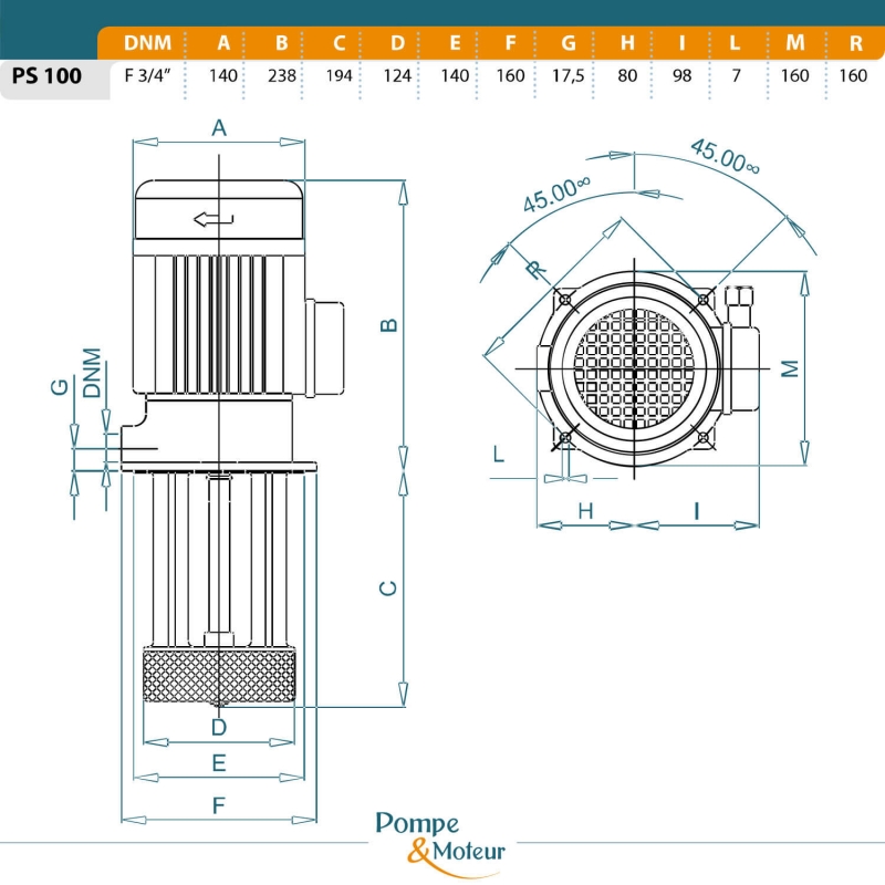 Pompe auto-amorçante haute pression 380V - 0.9kW