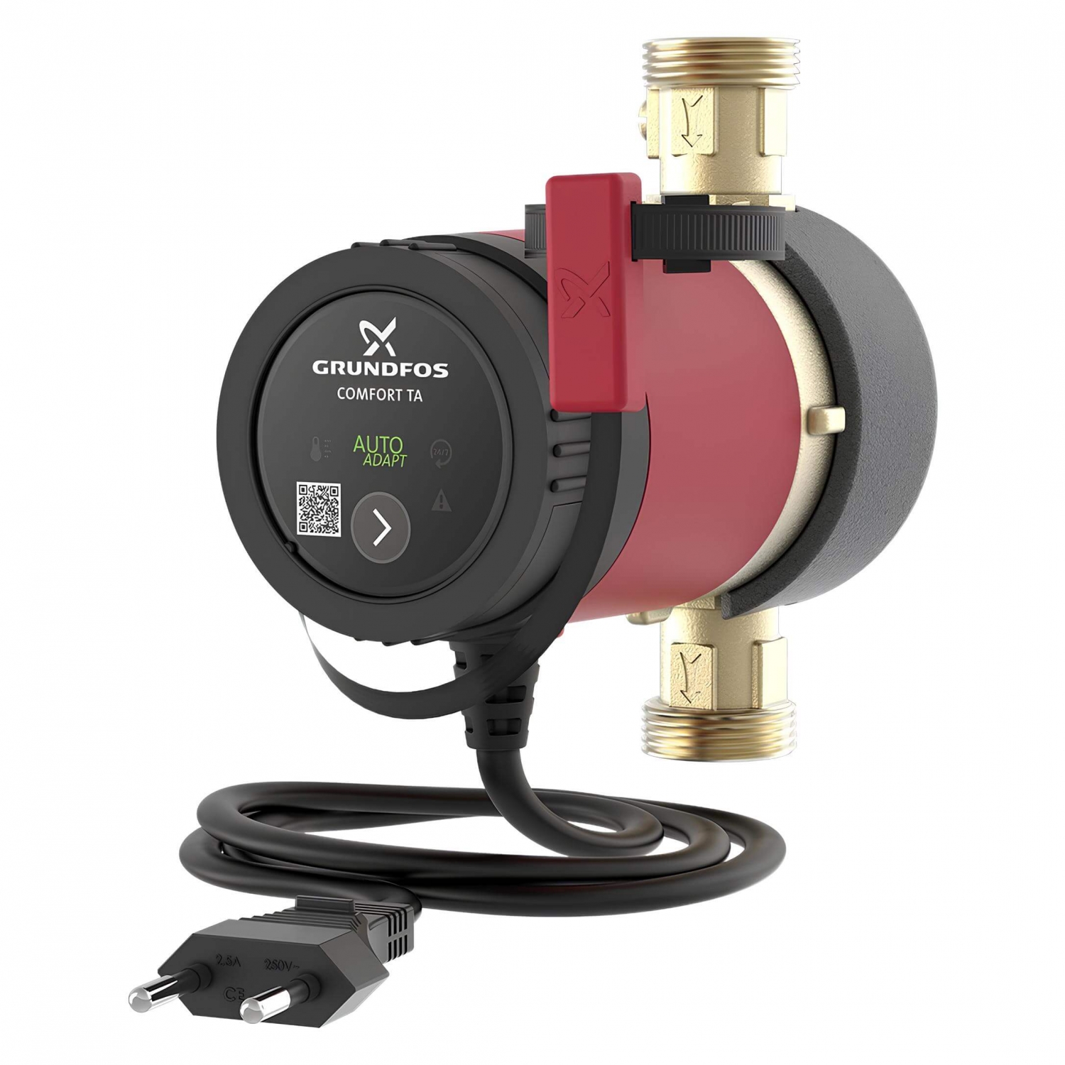 Circulateur de chauffage intelligent Grundfos Comfort 15-14 BX TA - Vanne d'isolation + clapet AR