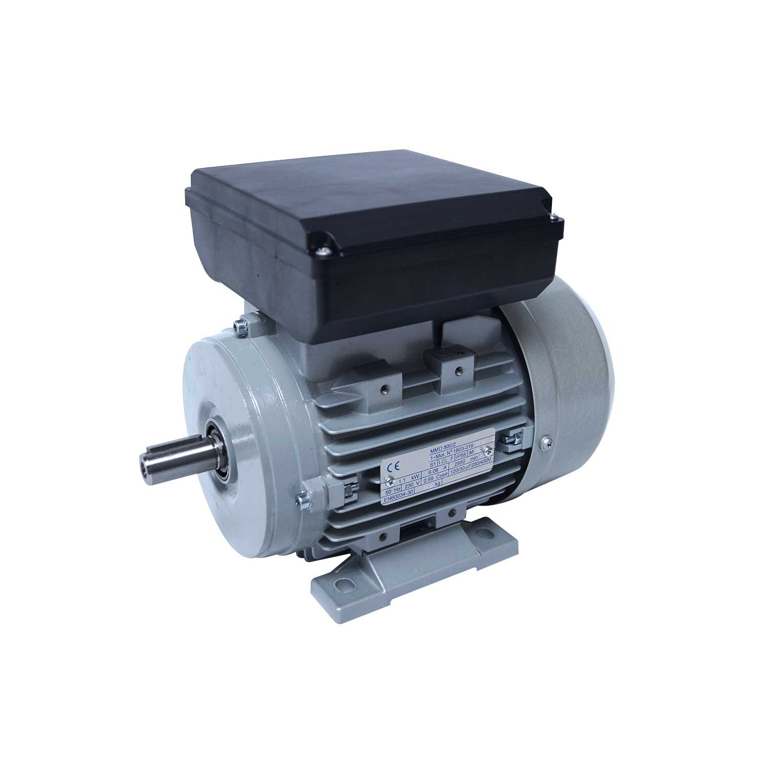 Moteur electrique 220v monophasé 0.75kW, 1500 tr/min, B3