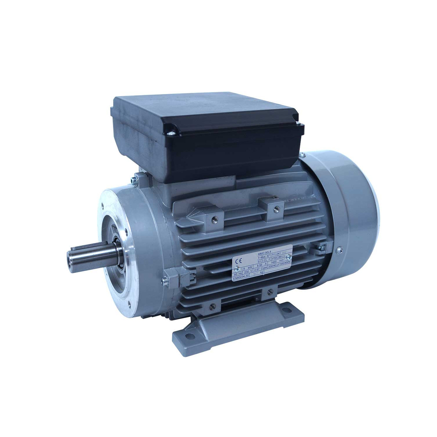 Moteur electrique 220v monophasé 1.5kW, 1500 tr/min, B14