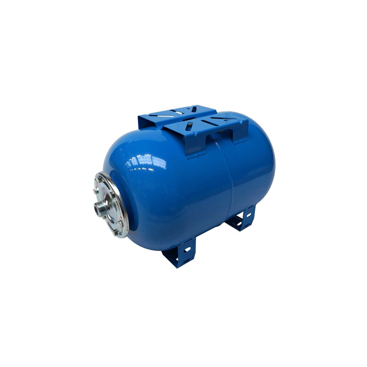 KIT Reservoir horizontal 24 litres-raccord 5 voie 1"-clapet pied de crépine- manomètre-préssostat