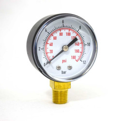 Manomètre sec Radial 0 - 12 bars 1/4" GAS