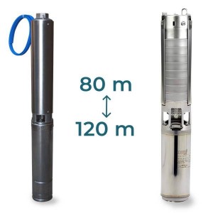 Pompe de forage 100 m - pompe immergée pour forage de 80 à 120 m