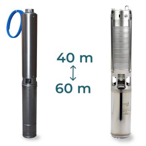 pompe de forage 50 m - pompe immergée pour forage de 40 à 60 m