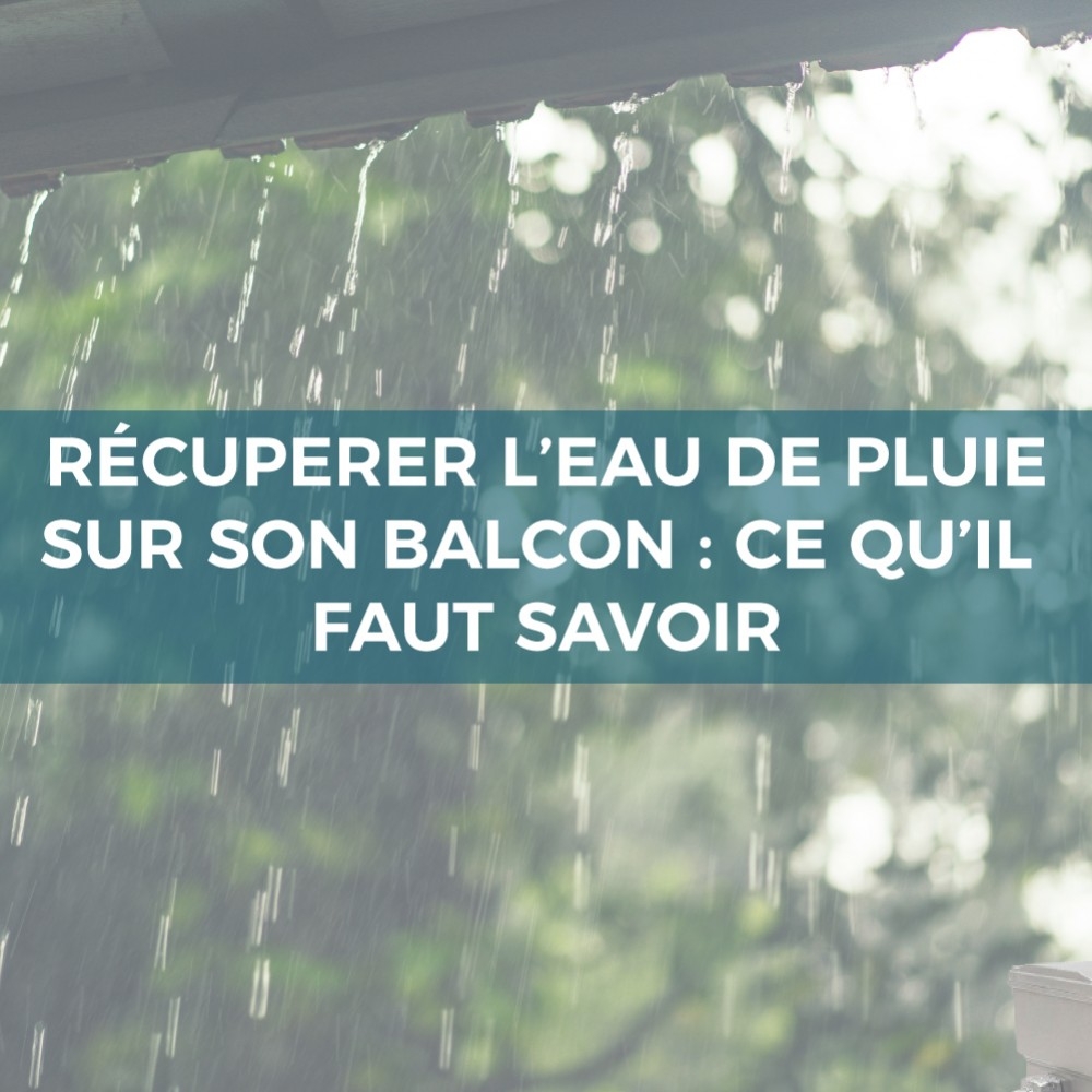 Récupérer l'eau de pluie sur son balcon : ce qu'il faut savoir